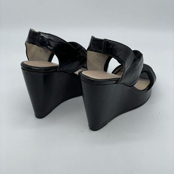 Adrienne Vittadini AV-CONCERTO Wedge Heels Women’s 8M Black Patent Sling Back - Picture 16 of 16